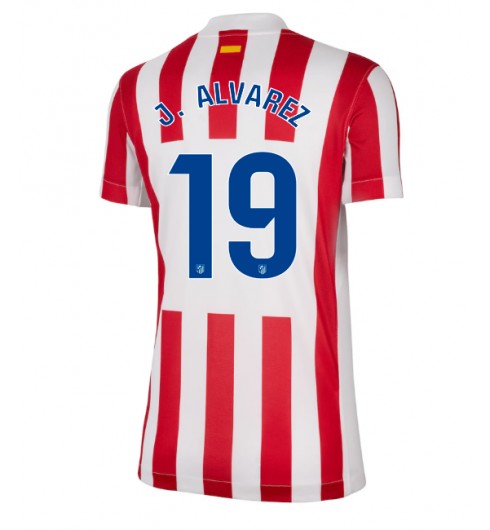 Ženske Nogometnih dresov Atletico Madrid Julian Alvarez #19 Domači 2025-26 Kratki rokavi Ženske Nogometnih dresov Atletico Madrid Julian Alvarez #19 Domači 2025-26 Kratki rokavi